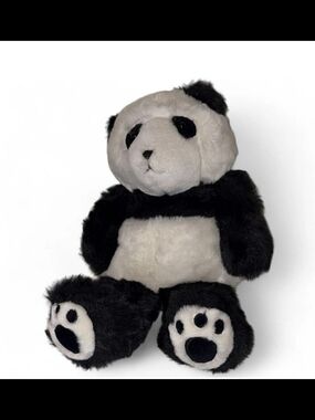 Deri Cartier 1984 Vintage VTG Black White  Panda Bear Plush Collectible Soft